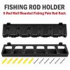 Fishing Rod Rack Vertical Holder Horizontal Wall Mount Boat Pole Stand Storage